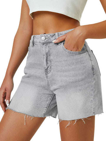 Elegant High Waist Mom Denim Shorts