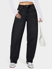 High Waist Stretch Mom Jeans