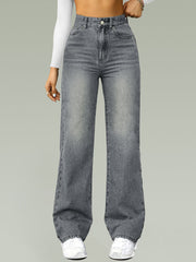 Straight High Waist Wide Leg Jeans