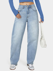 High Waist Stretch Mom Jeans