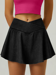 High Waist Sports Denim Skirt