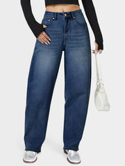 High Waist Stretch Mom Jeans
