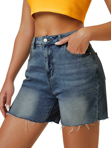 Elegant High Waist Mom Denim Shorts
