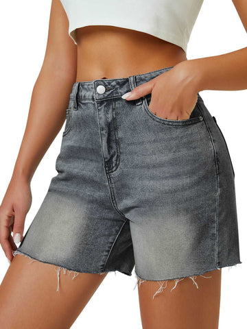 Elegant High Waist Mom Denim Shorts