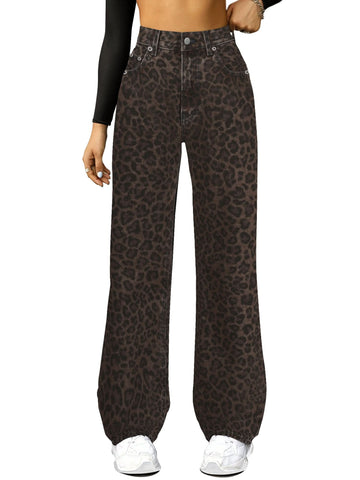 Straight High Waist Wide Leg Jeans