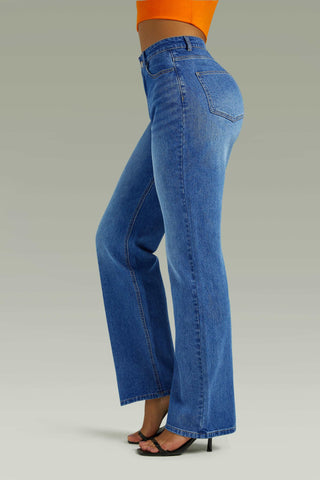 Straight High Waist Wide Leg Jeans