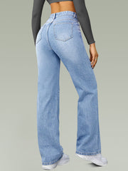 Straight High Waist Wide Leg Jeans