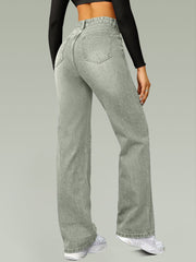 Straight High Waist Wide Leg Jeans