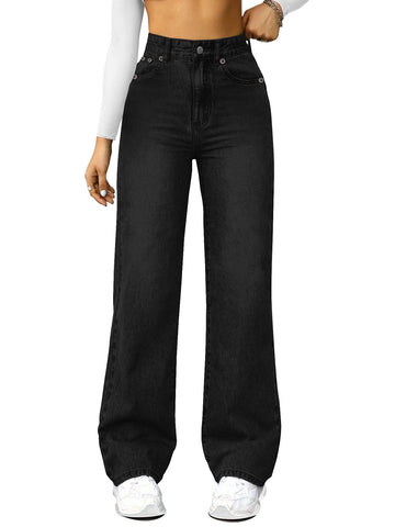Straight High Waist Wide Leg Jeans