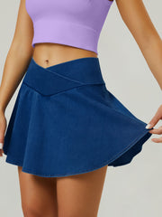 High Waist Sports Denim Skirt