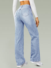 Straight High Waist Wide Leg Jeans