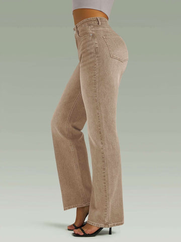Straight High Waist Wide Leg Jeans