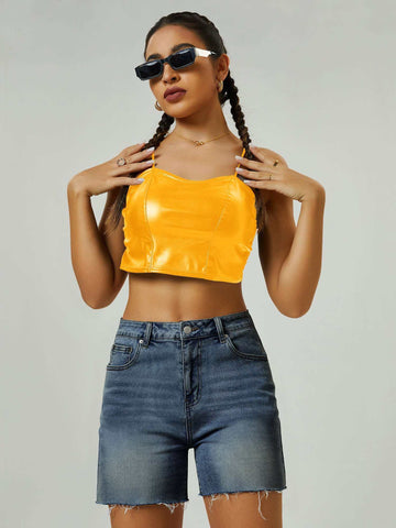 Elegant High Waist Mom Denim Shorts