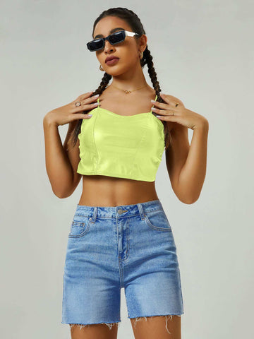 Elegant High Waist Mom Denim Shorts