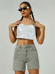 Women's High Waist Denim Shorts