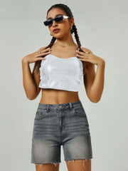 Women's High Waist Denim Shorts