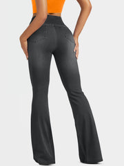 High Waist V-Shaped Denim Pants