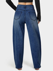 High Waist Stretch Mom Jeans