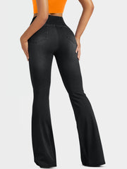 High Waist V-Shaped Denim Pants