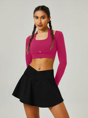 High Waist Sports Denim Skirt