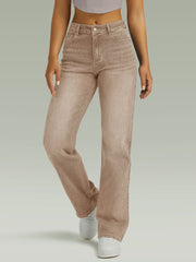 Straight High Waist Wide Leg Jeans