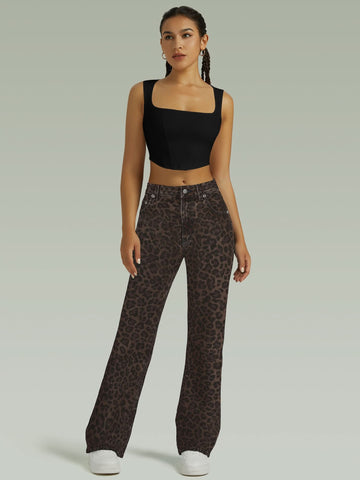 Straight High Waist Wide Leg Jeans
