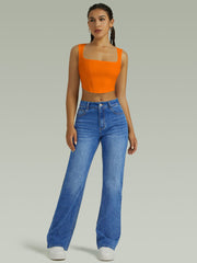 Straight High Waist Wide Leg Jeans