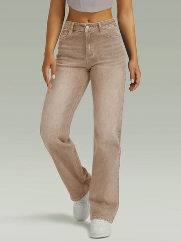 Straight High Waist Wide Leg Jeans