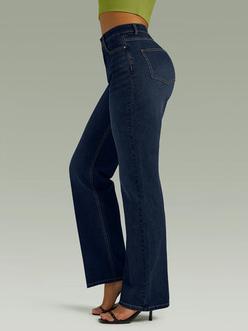 Straight High Waist Wide Leg Jeans