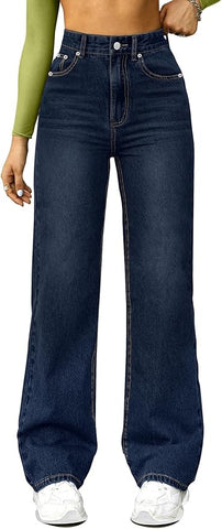 Straight High Waist Wide Leg Jeans