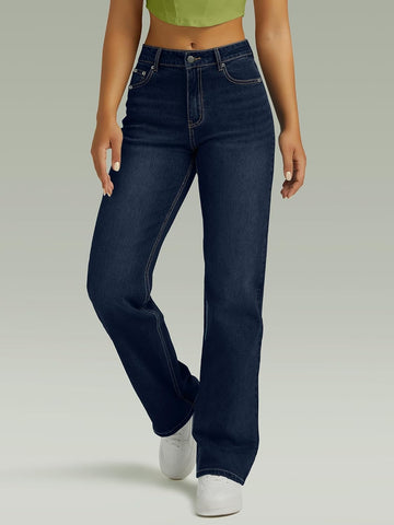 Straight High Waist Wide Leg Jeans